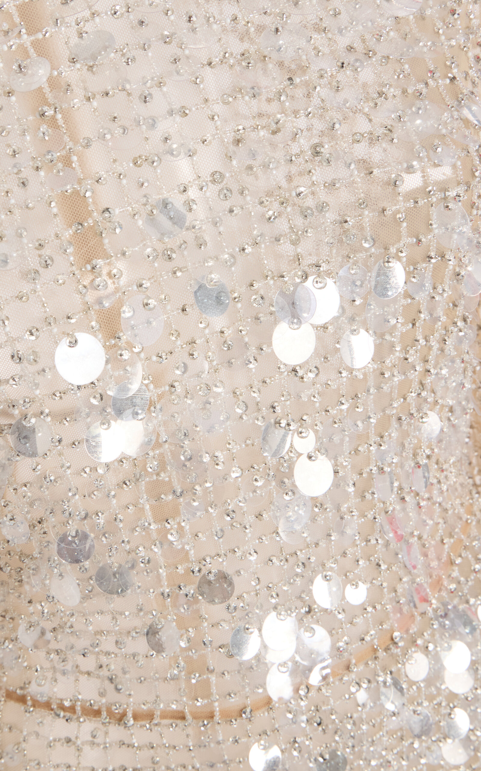 Paillette-Embellished Midi Dress nude - 4