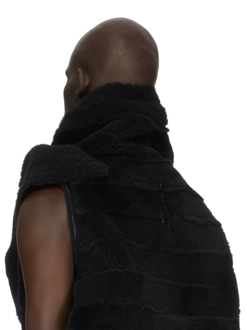 Black Gleam Shearling Vest 10
