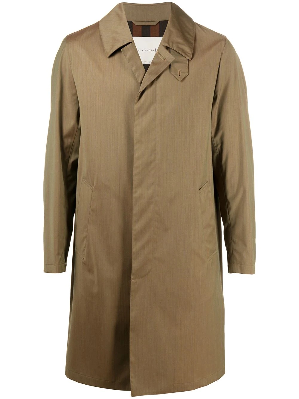 single-breasted wool car coat - 1