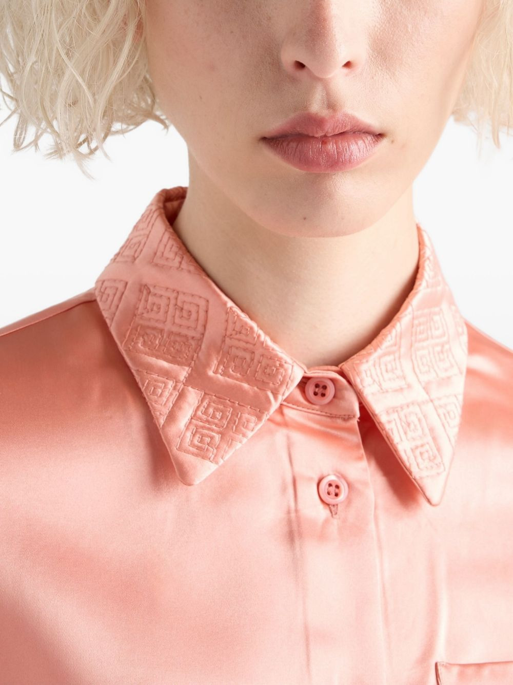 embroidered collar shirt - 4
