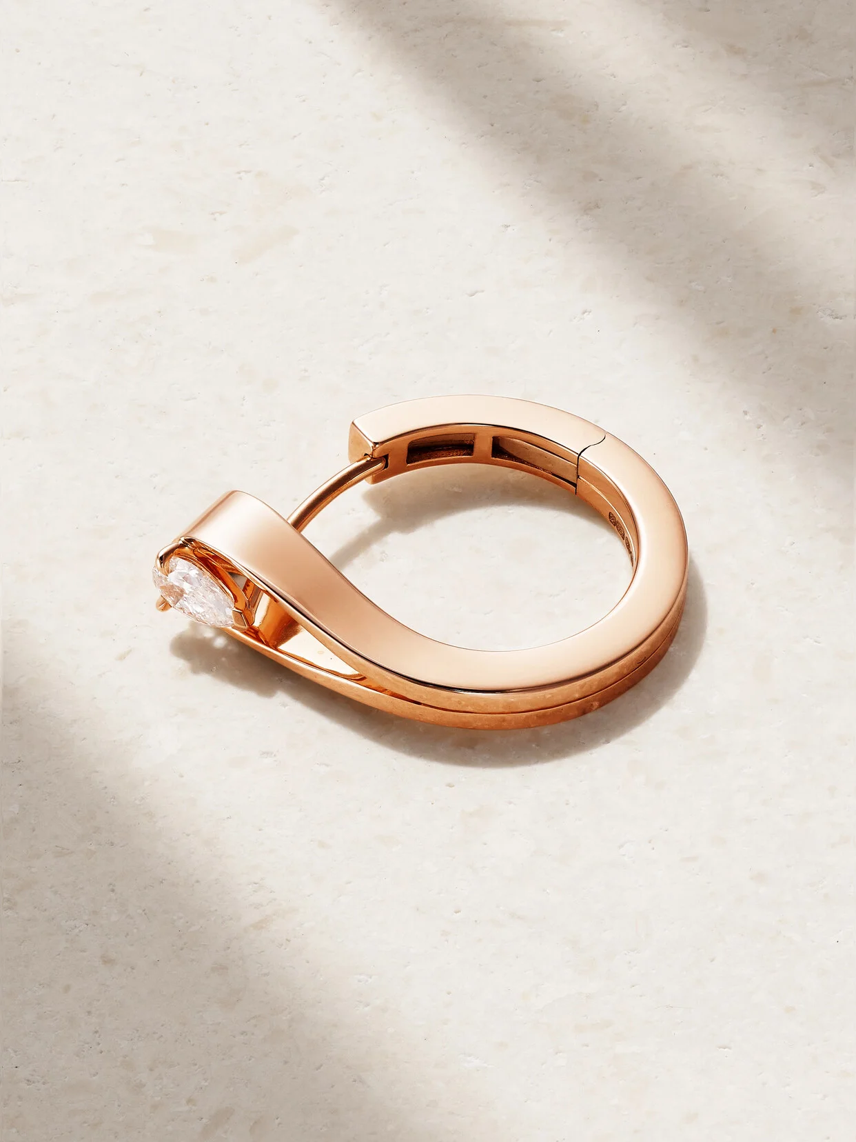 Serti Inversé 18-karat Rose Gold Diamond Earring - 1