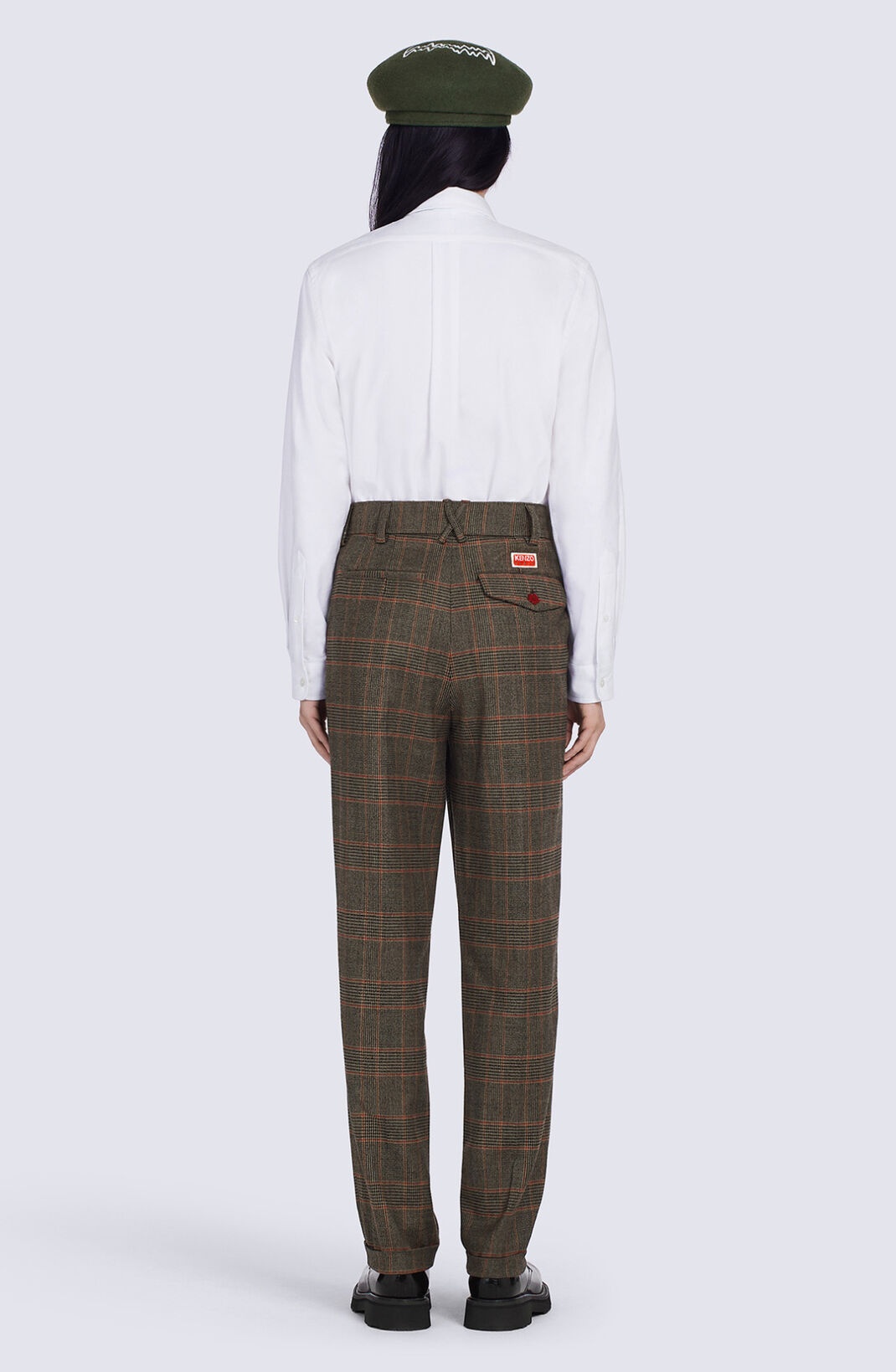 Checked tailored trousers - 4