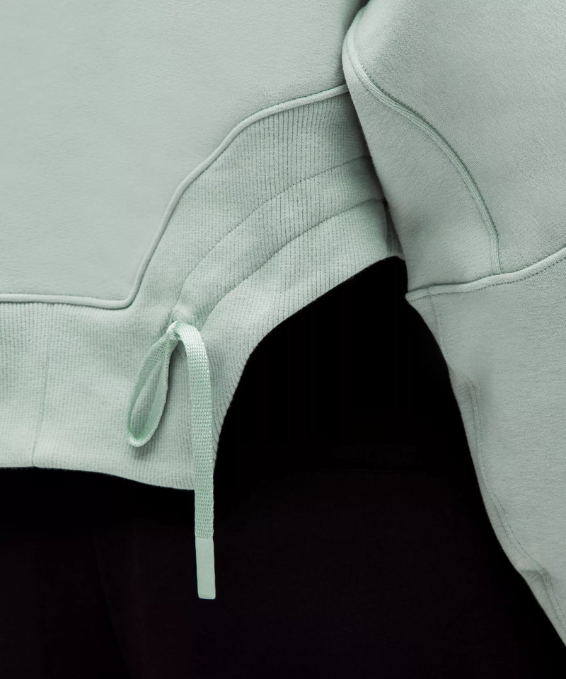 Plush Fleece Curved Hem Pullover 5