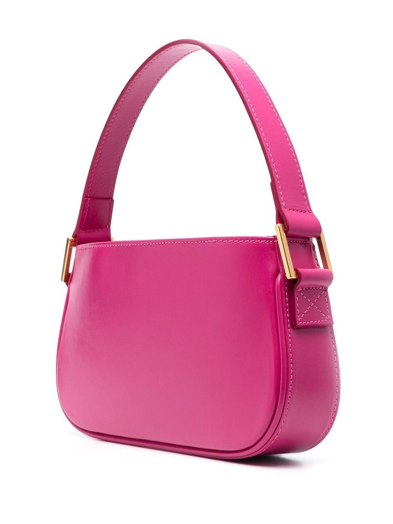 rhinestone-logo leather shoulder bag 3
