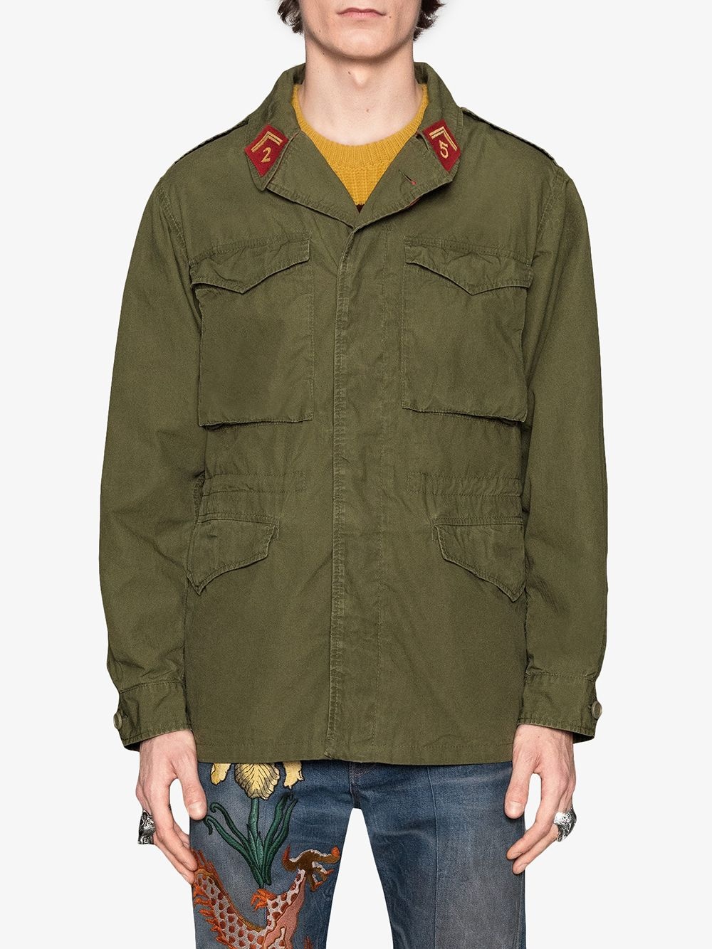 Coated parka with Gucci logo - 3