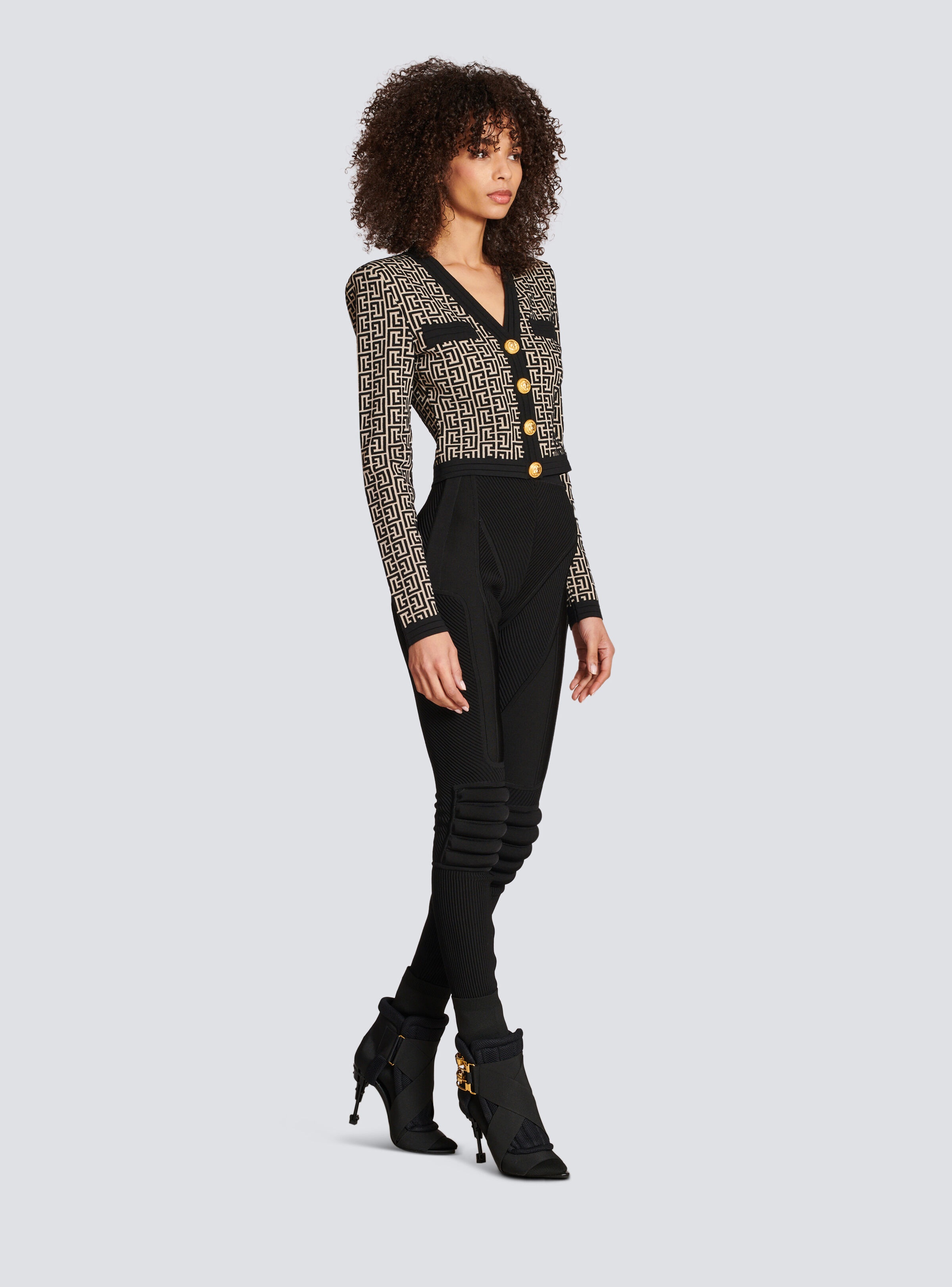 Monogram knit cardigan - 3