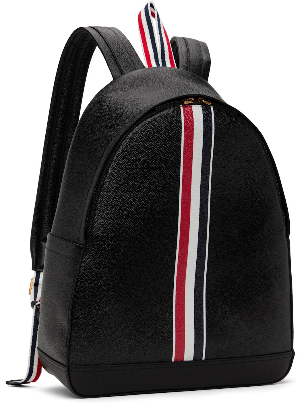 Black Pebble Grain RWB Stripe Backpack - 2