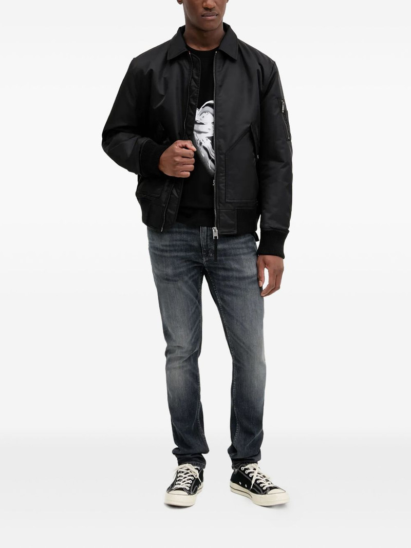 HUGO leather-patch jeans outlook