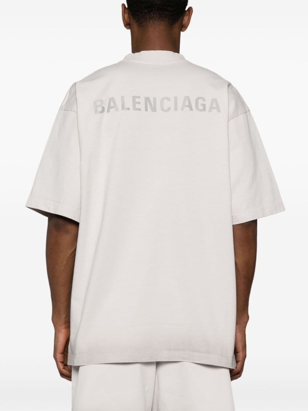 reflective-logo cotton T-shirt - 5