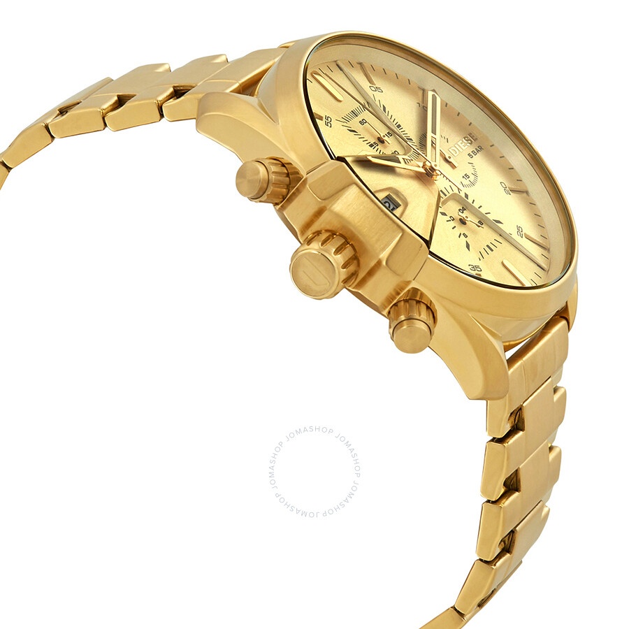 Diesel MS9 Lefty Chronograph Quartz Gold Sunray Dial Men's Watch DZ4475 - 2