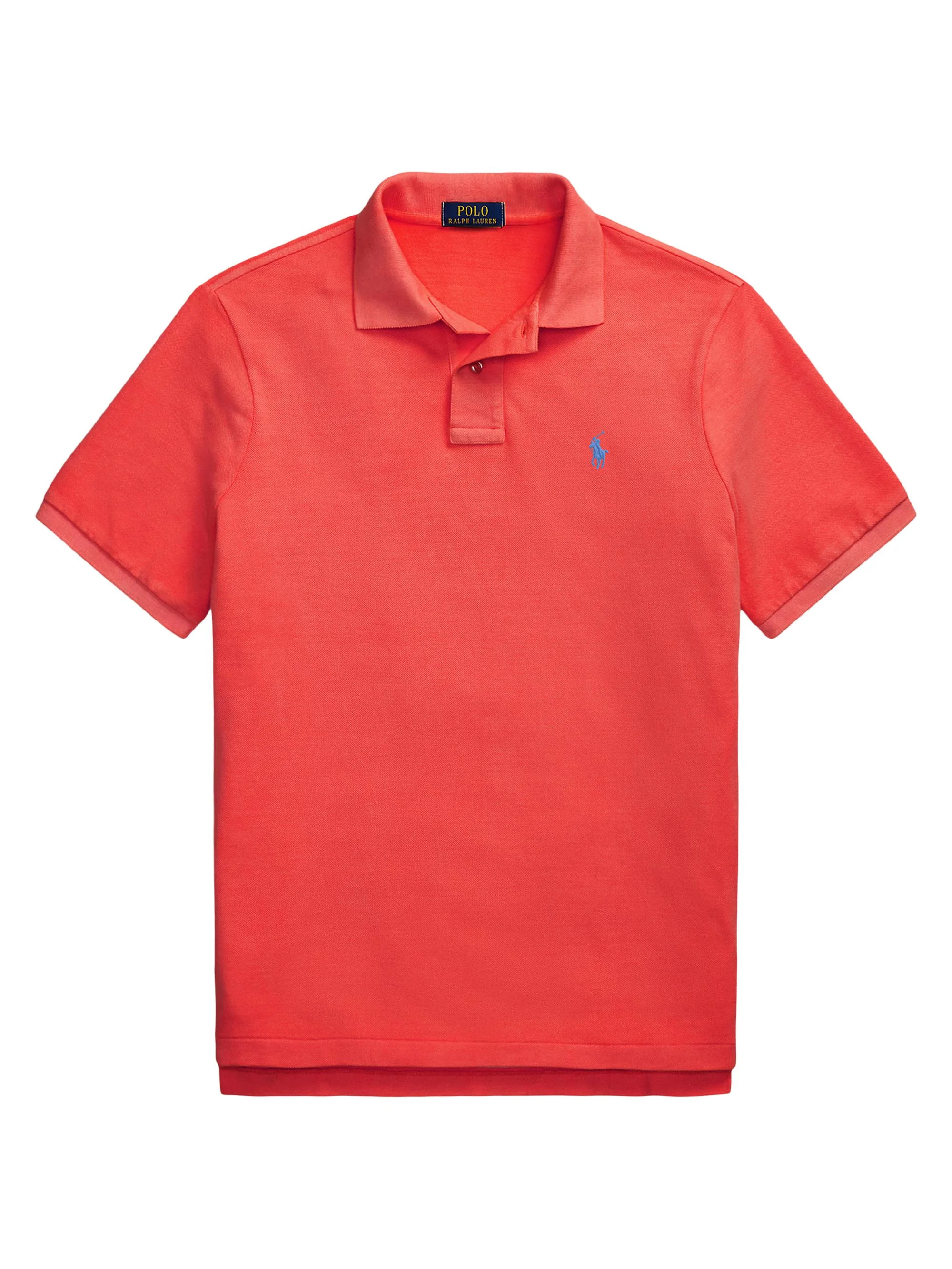 Men's Custom-Slim-Fit Mesh Polo Shirt - Spring Red - 1