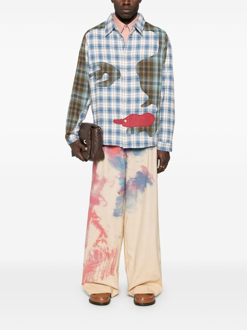 KidSuper patchwork-face shirt outlook