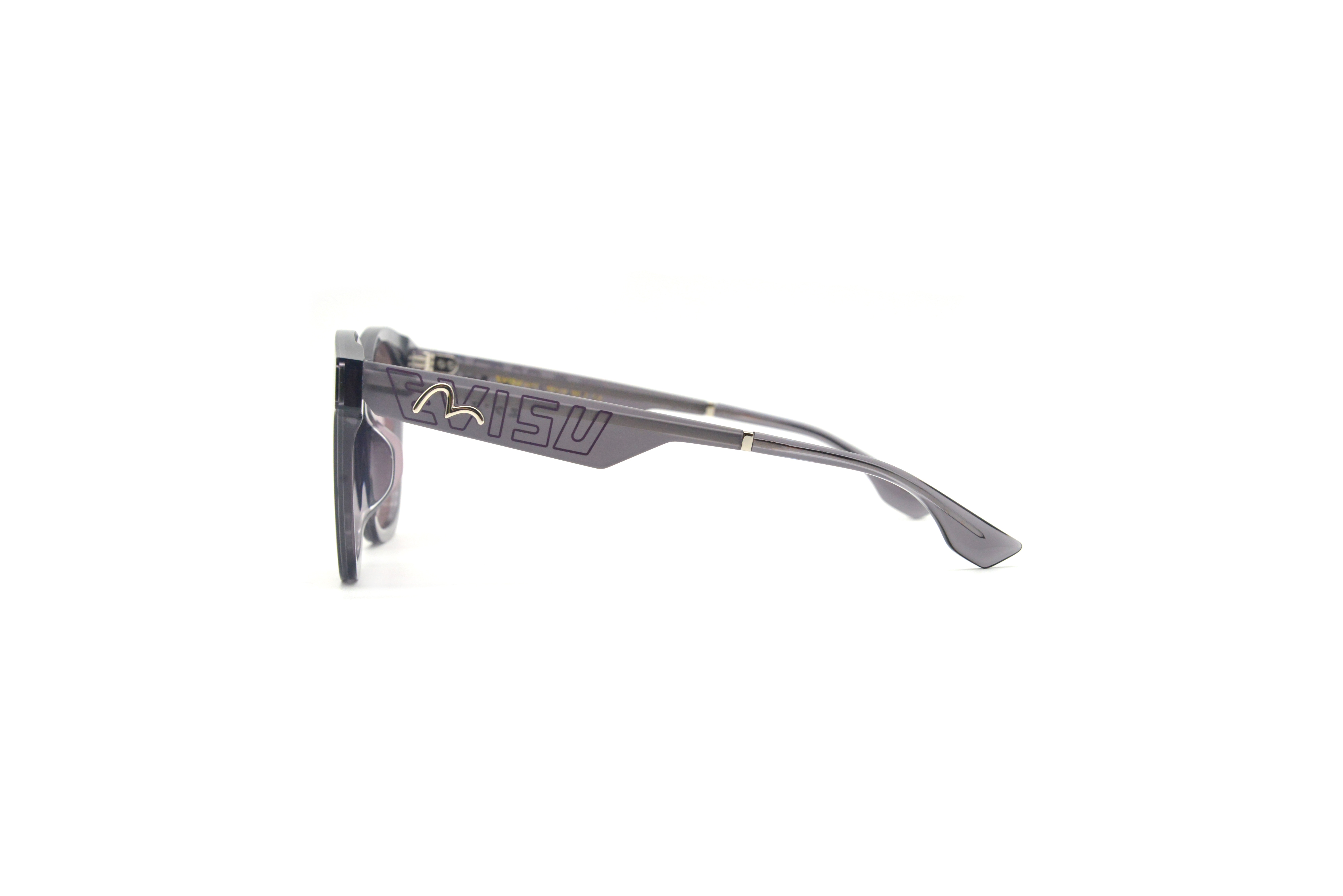 BLACK-TONE D-FRAME ACETATE SUNGLASSES - 3