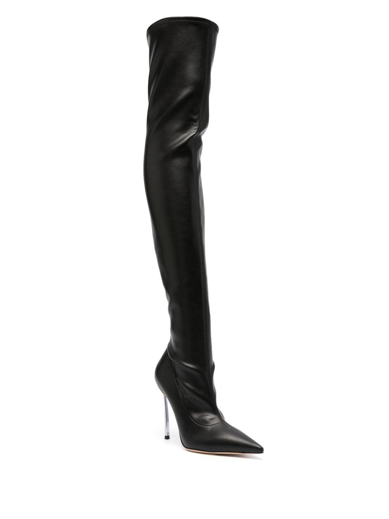 CASADEI Blade 100mm thigh-high boots outlook