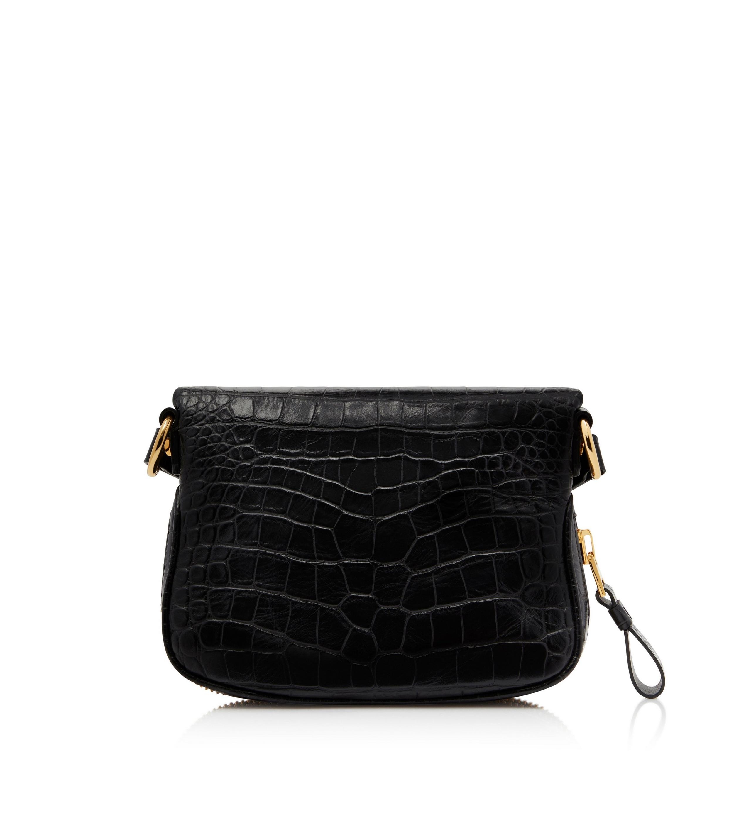 SHINY STAMPED CROCODILE LEATHER JENNIFER MINI BAG - 3