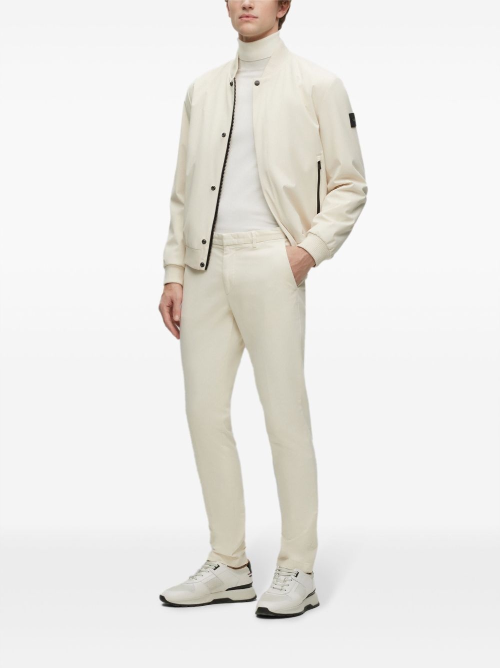 mid-rise slim-cut trousers - 2