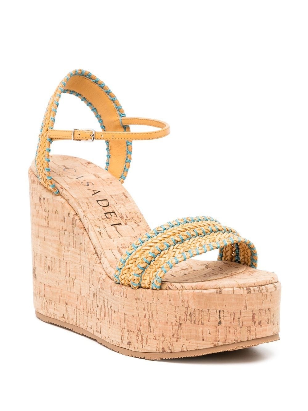 platform woven sandals - 2