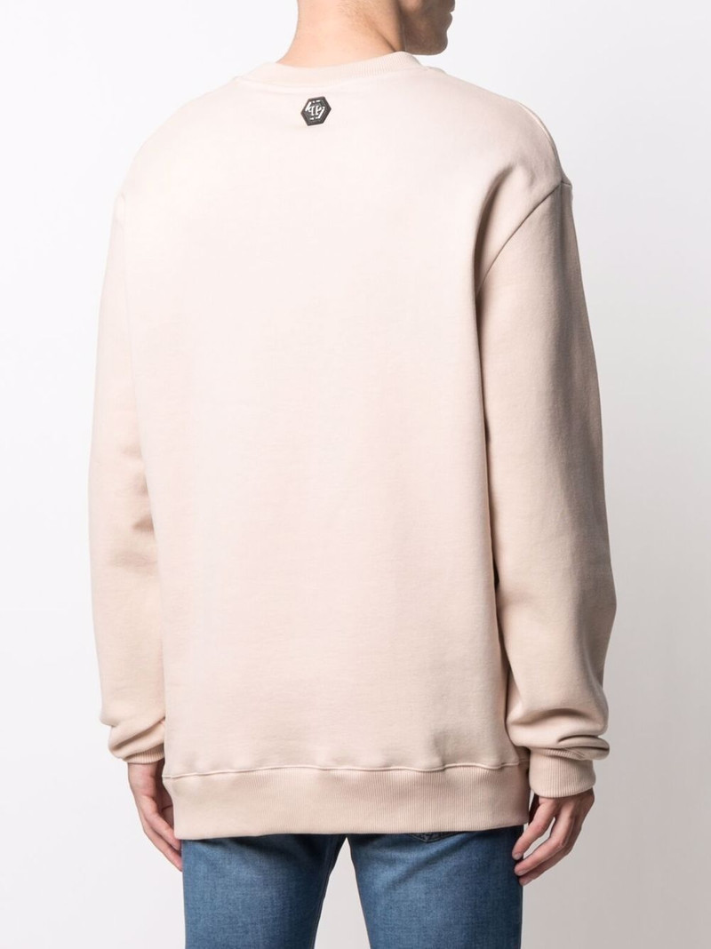 embroidered-logo sweatshirt 4