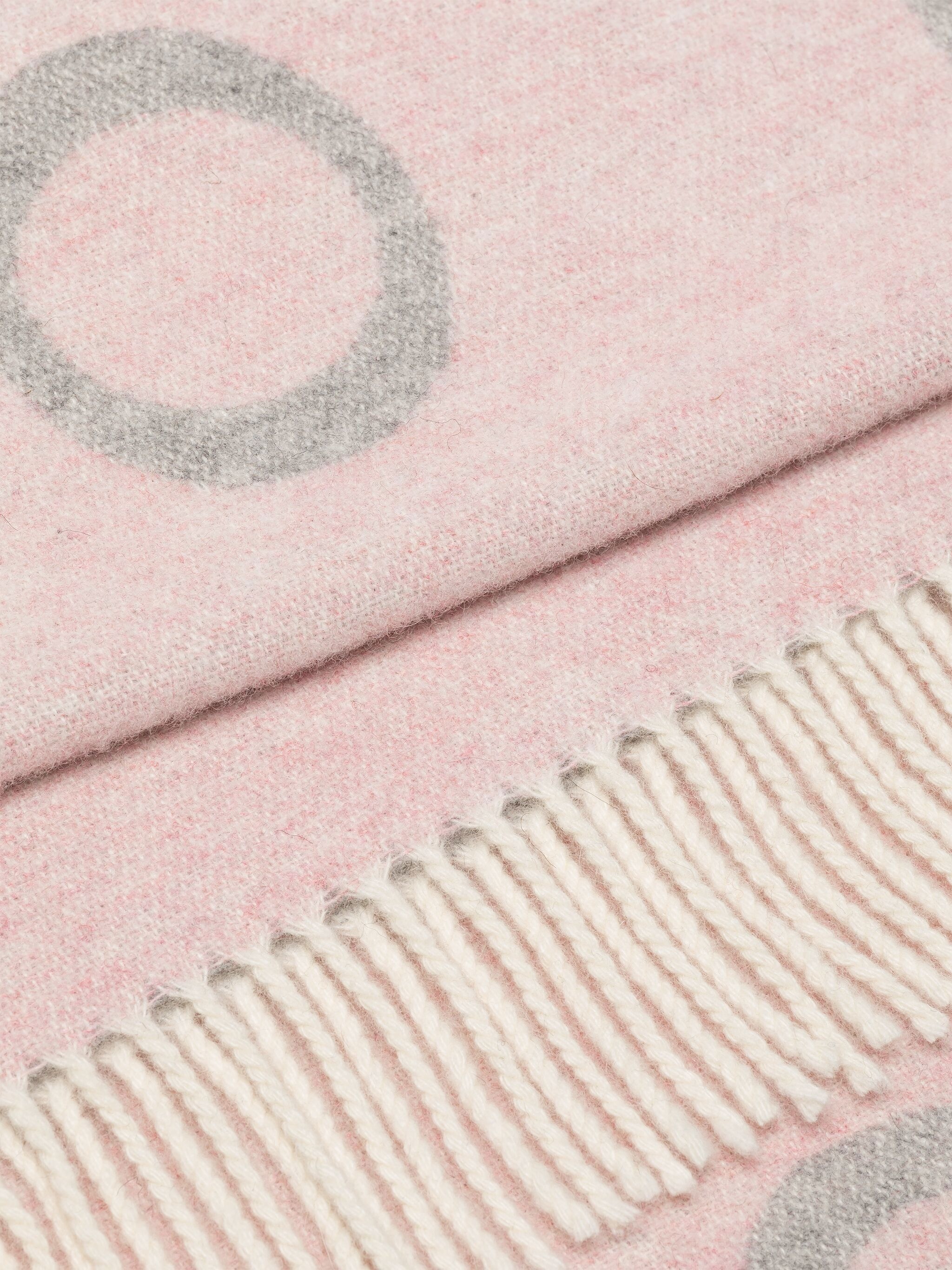 EDINBURGH PINK WOOL LOGO SCARF - 2