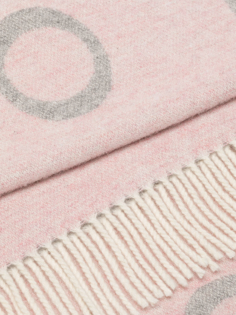 Mackintosh EDINBURGH PINK WOOL LOGO SCARF outlook