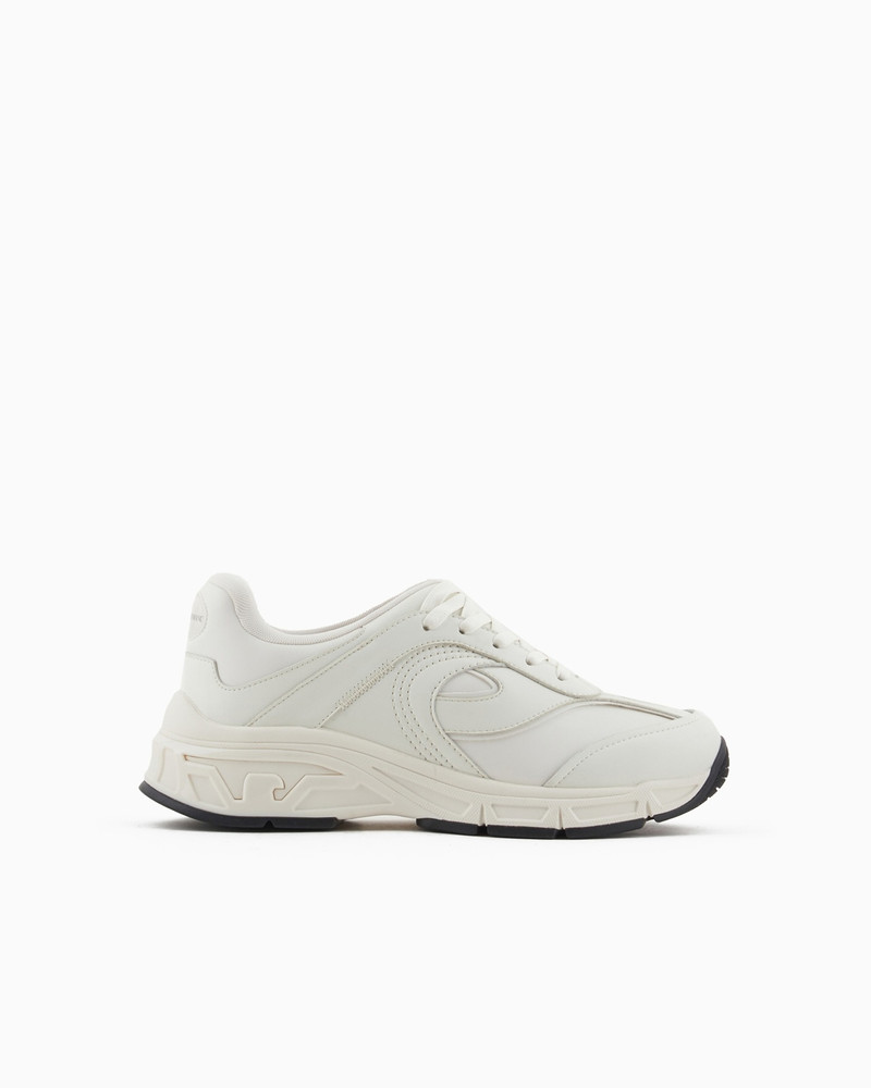 SOFT-MATERIAL SNEAKERS WITH WAVE MOTIF 1