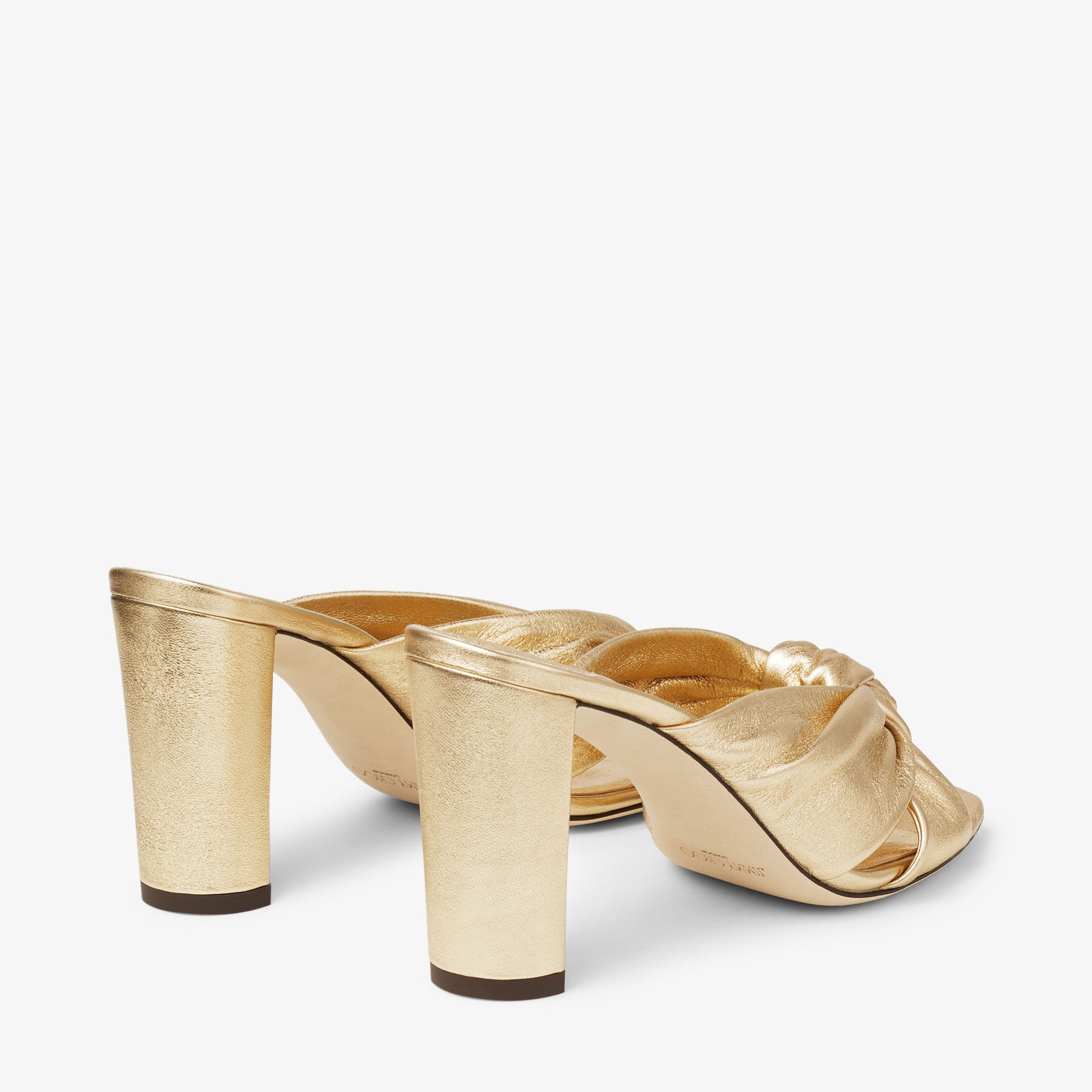 JIMMY CHOO Avenue 85 knotted leather mules | netaporter