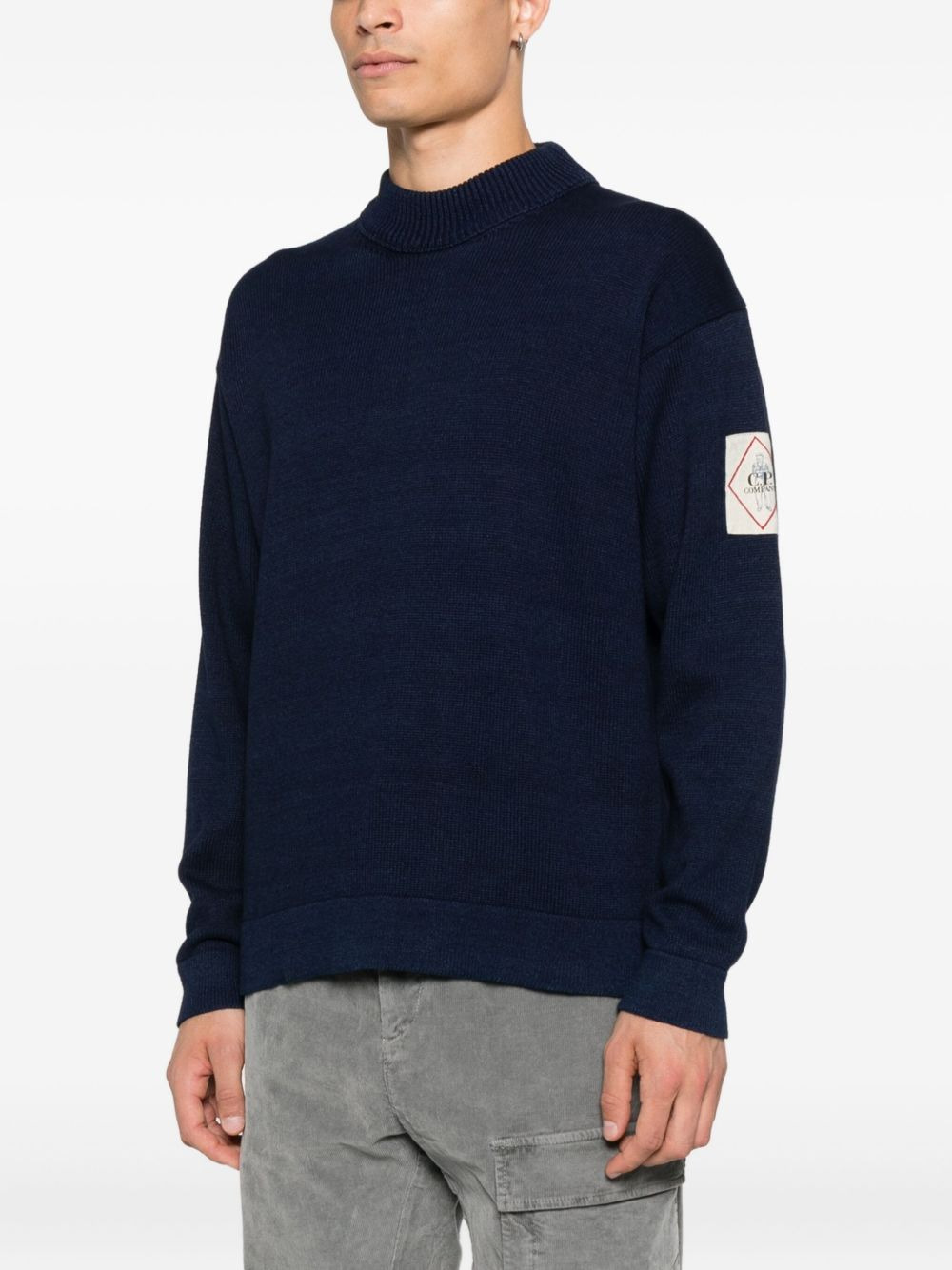 logo-patch sweater - 3
