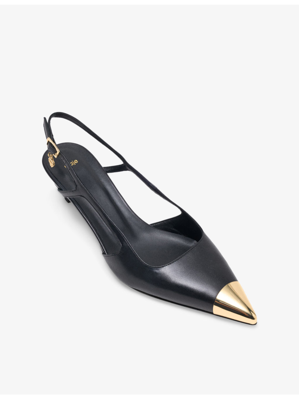 Kitten-Heel Leather Sling-Back Pumps - 3