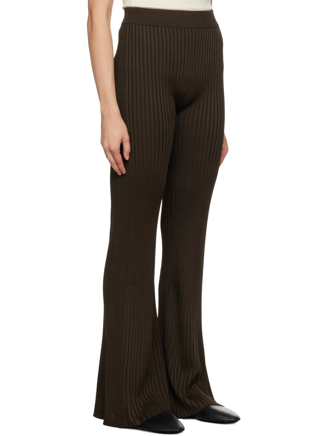 Brown Flared Trousers - 2