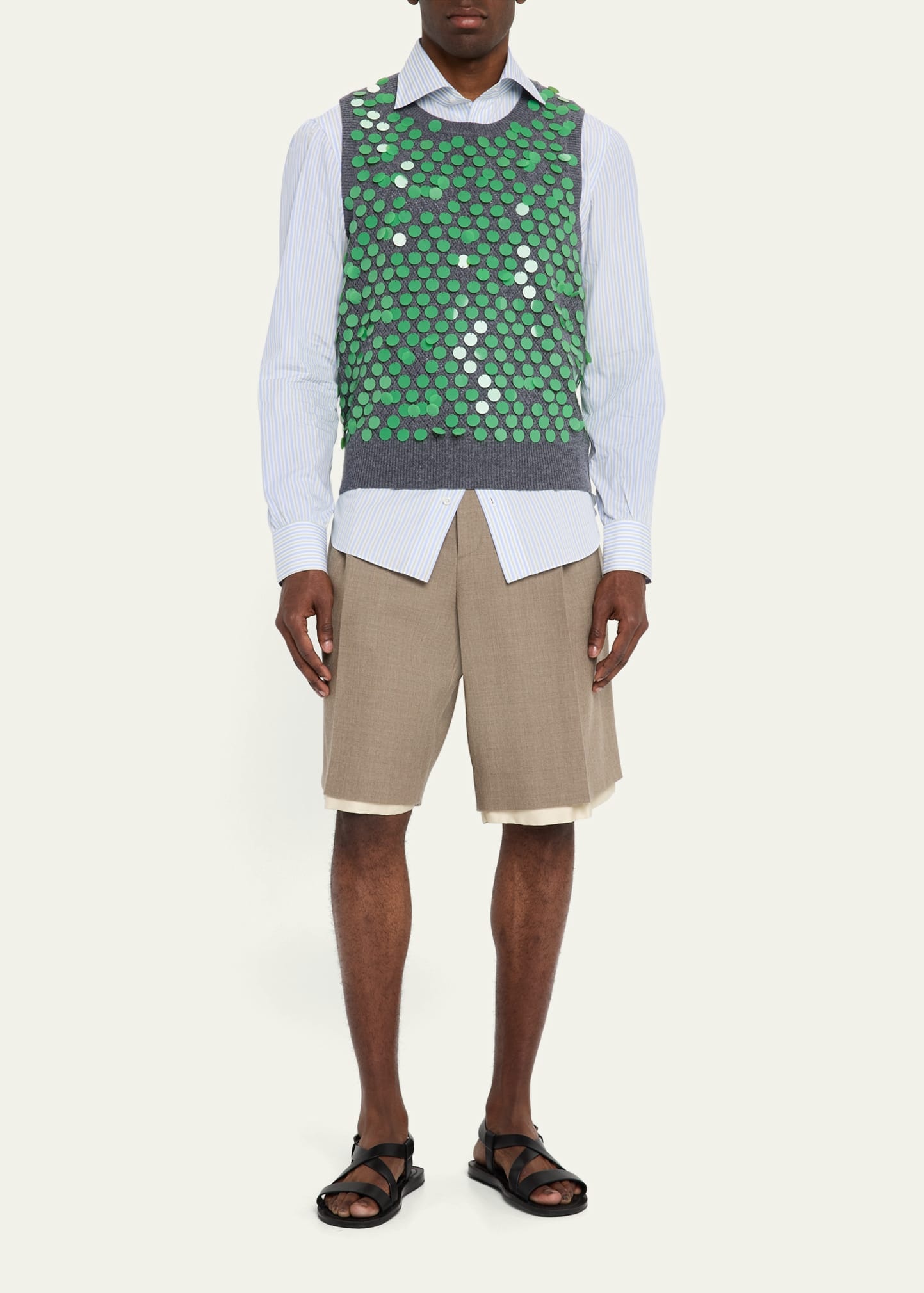 Men's Paillette Oliver Sweater Vest - 2