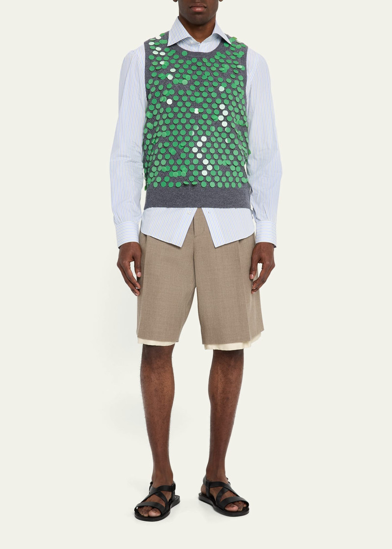ZANKOV Men's Paillette Oliver Sweater Vest outlook