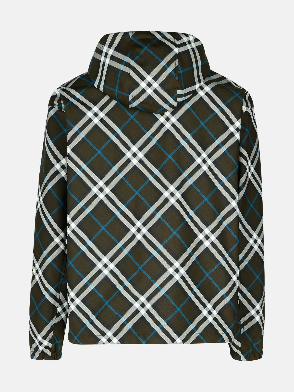 'CHECK' REVERSIBLE GREEN POLYESTER JACKET - 3