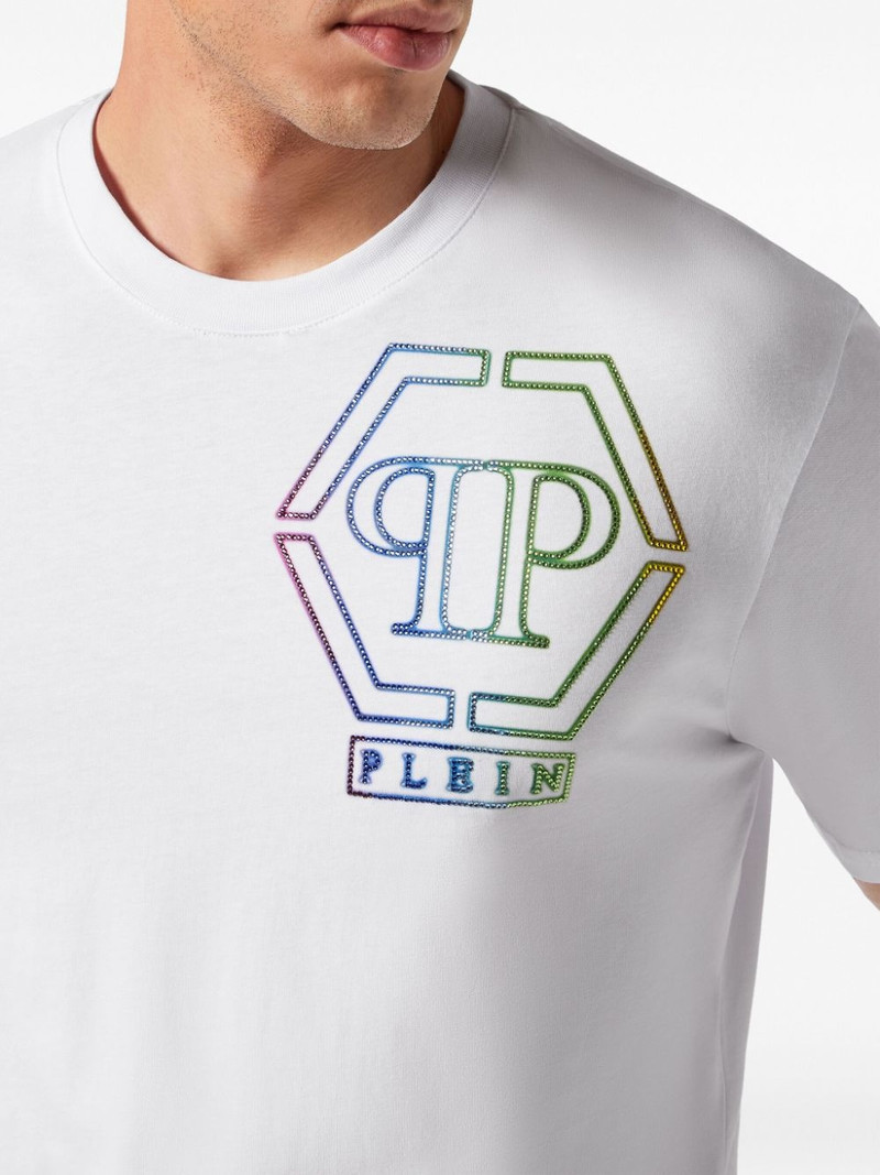 logo-embellished 코튼 티셔츠 4