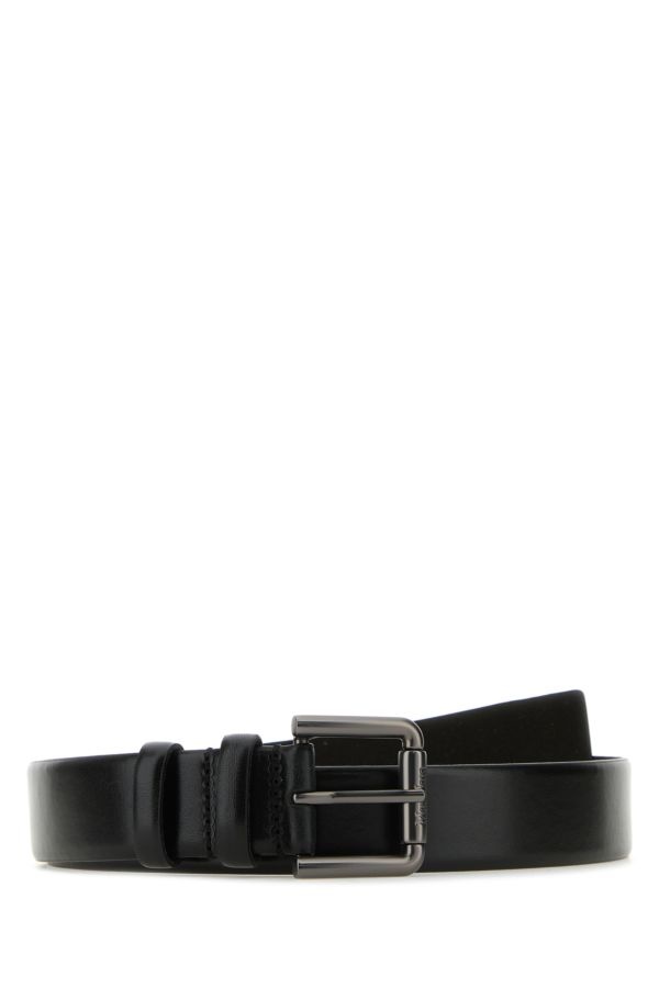 Max Mara Woman Black Leather Belt - 1