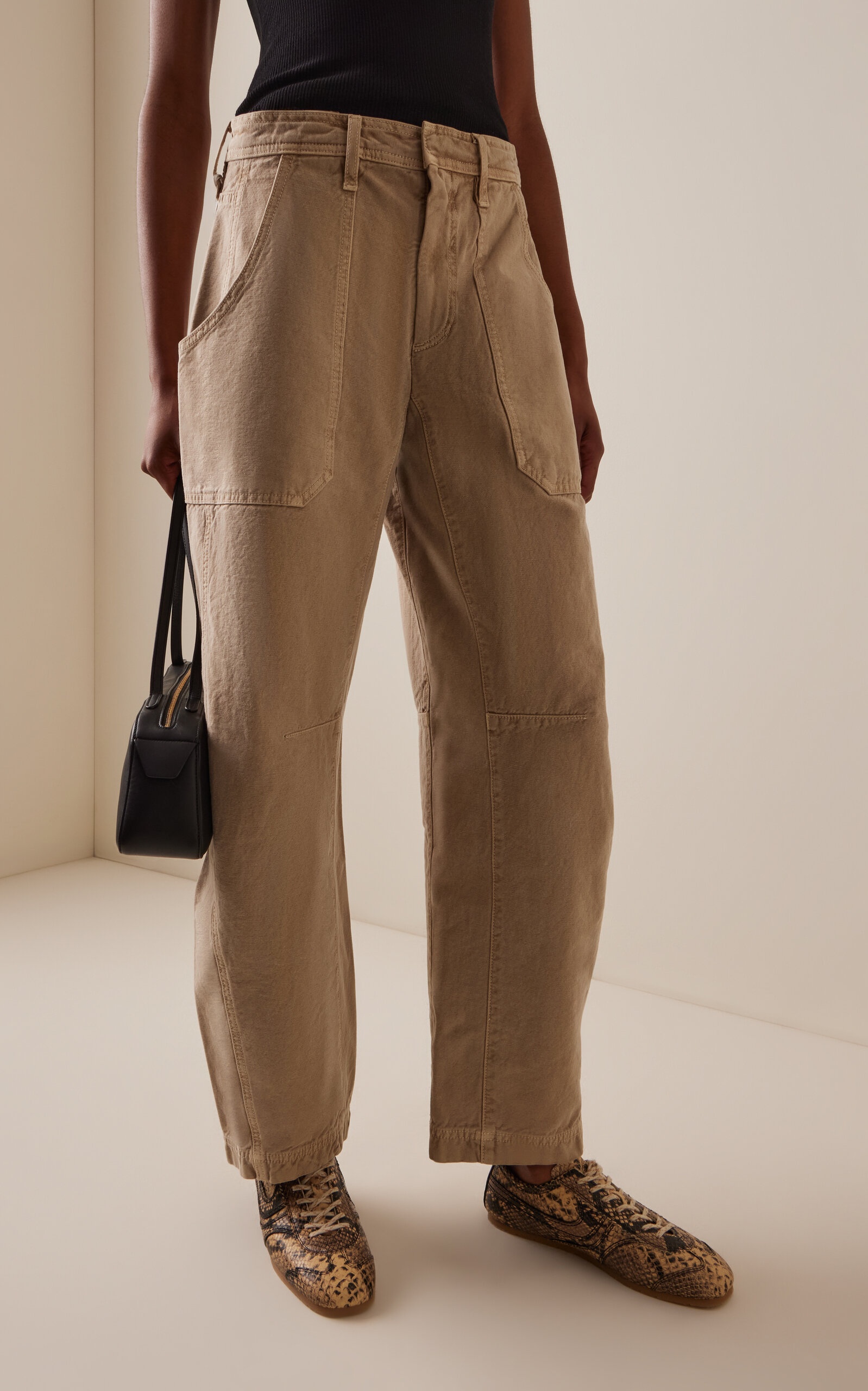 Roosie Cotton Cargo Pants neutral - 3