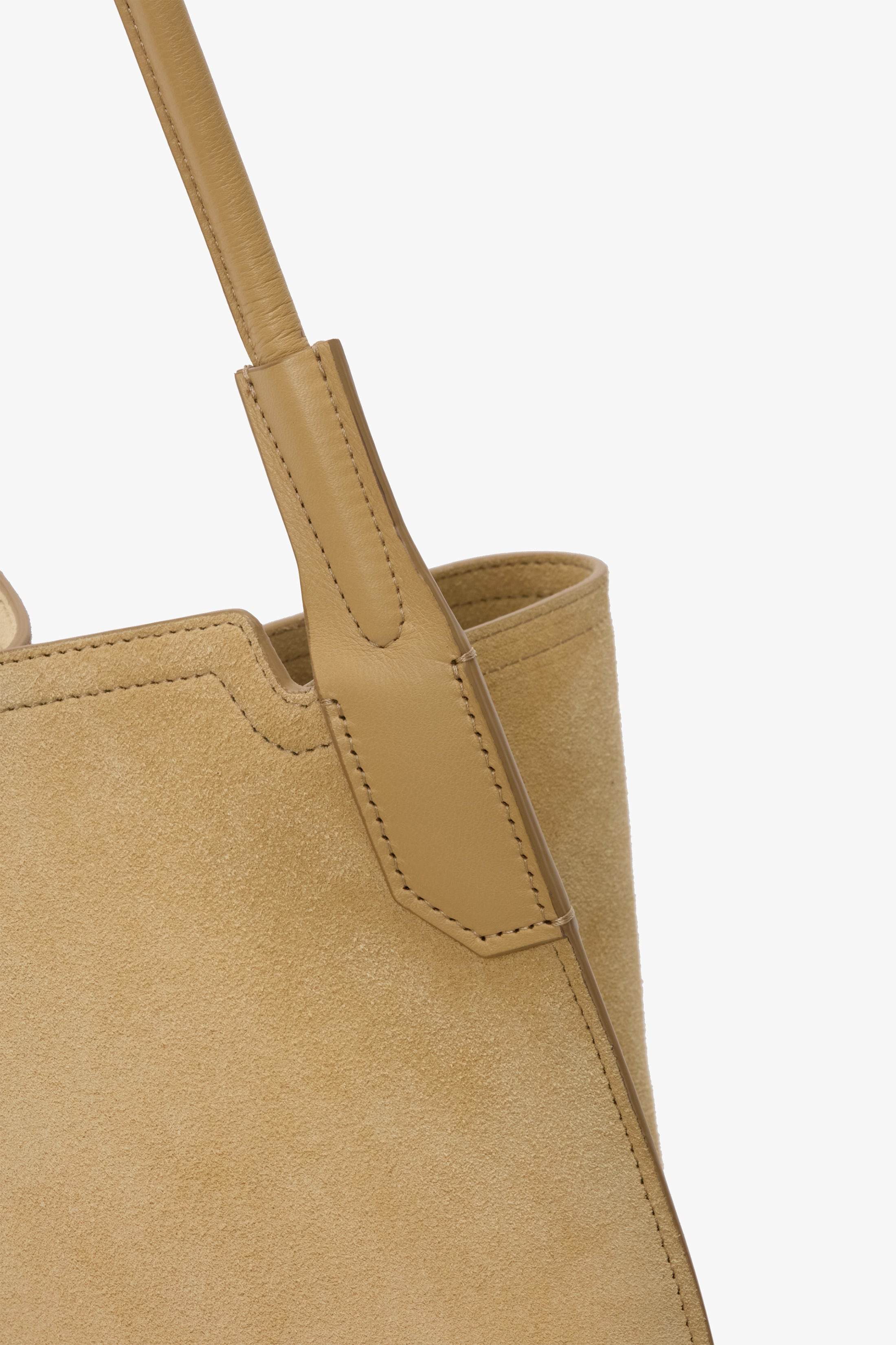 Victoria Tote In Sand Suede - 4