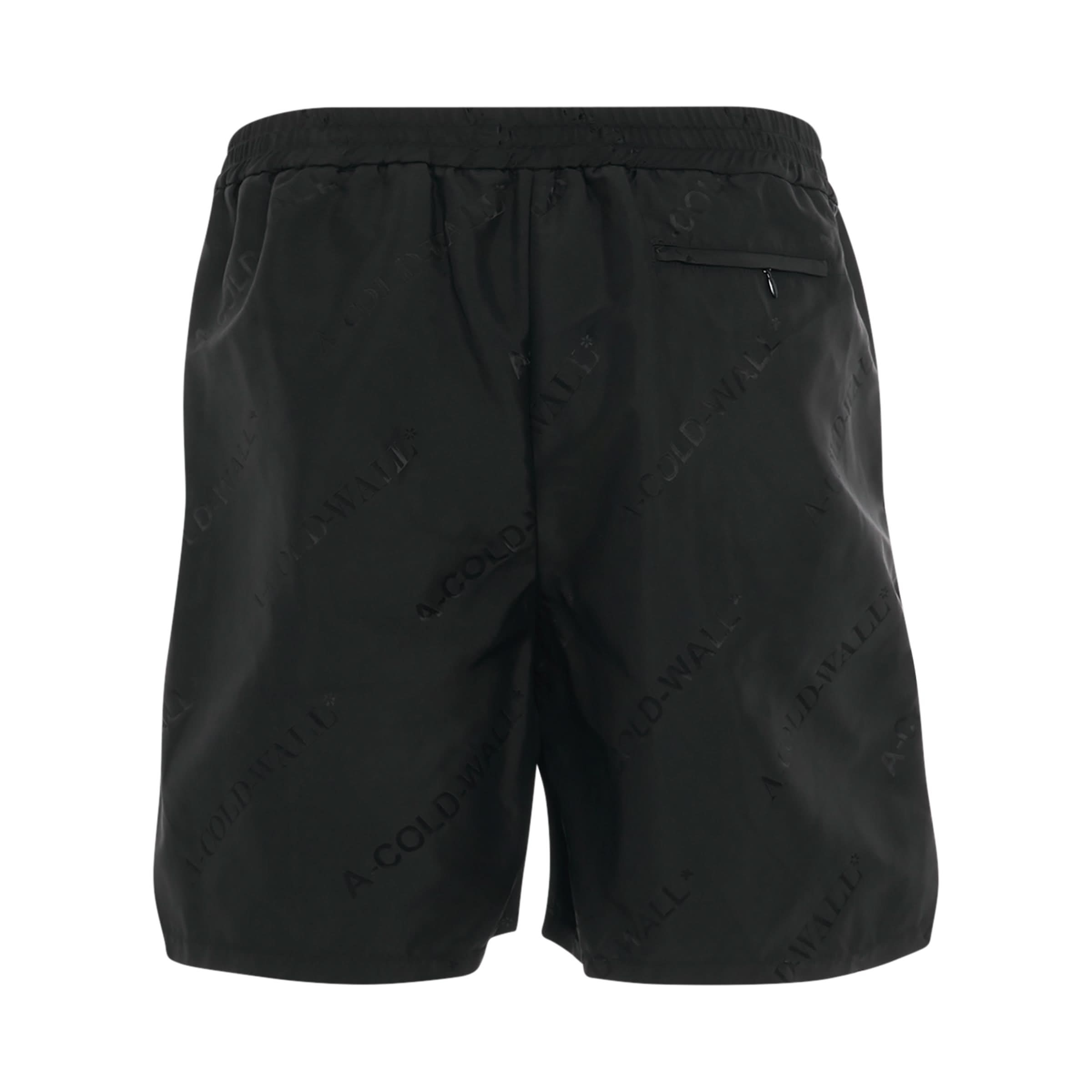 Monogram Shorts in Black - 4