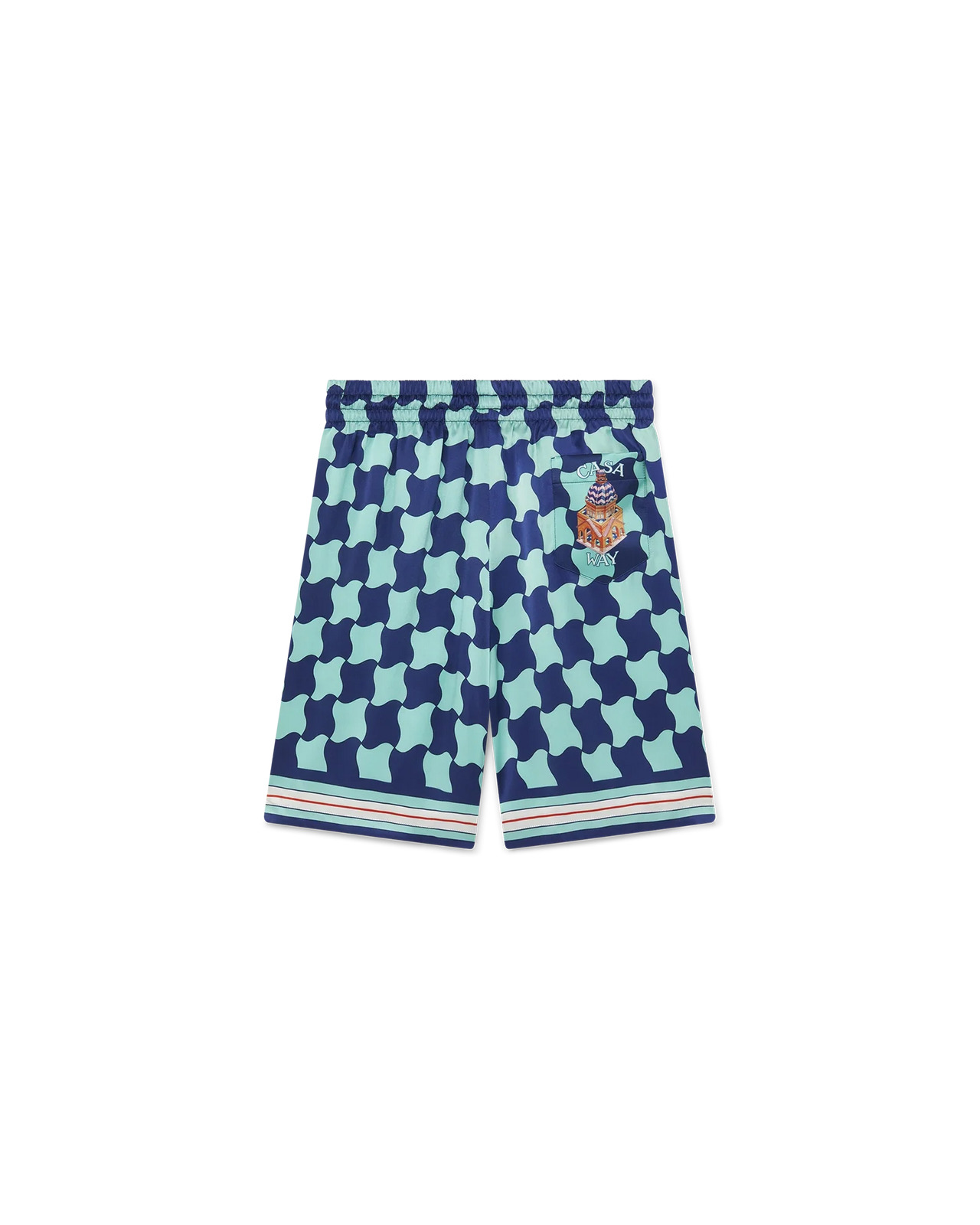 Pool Tile Silk Shorts - 2