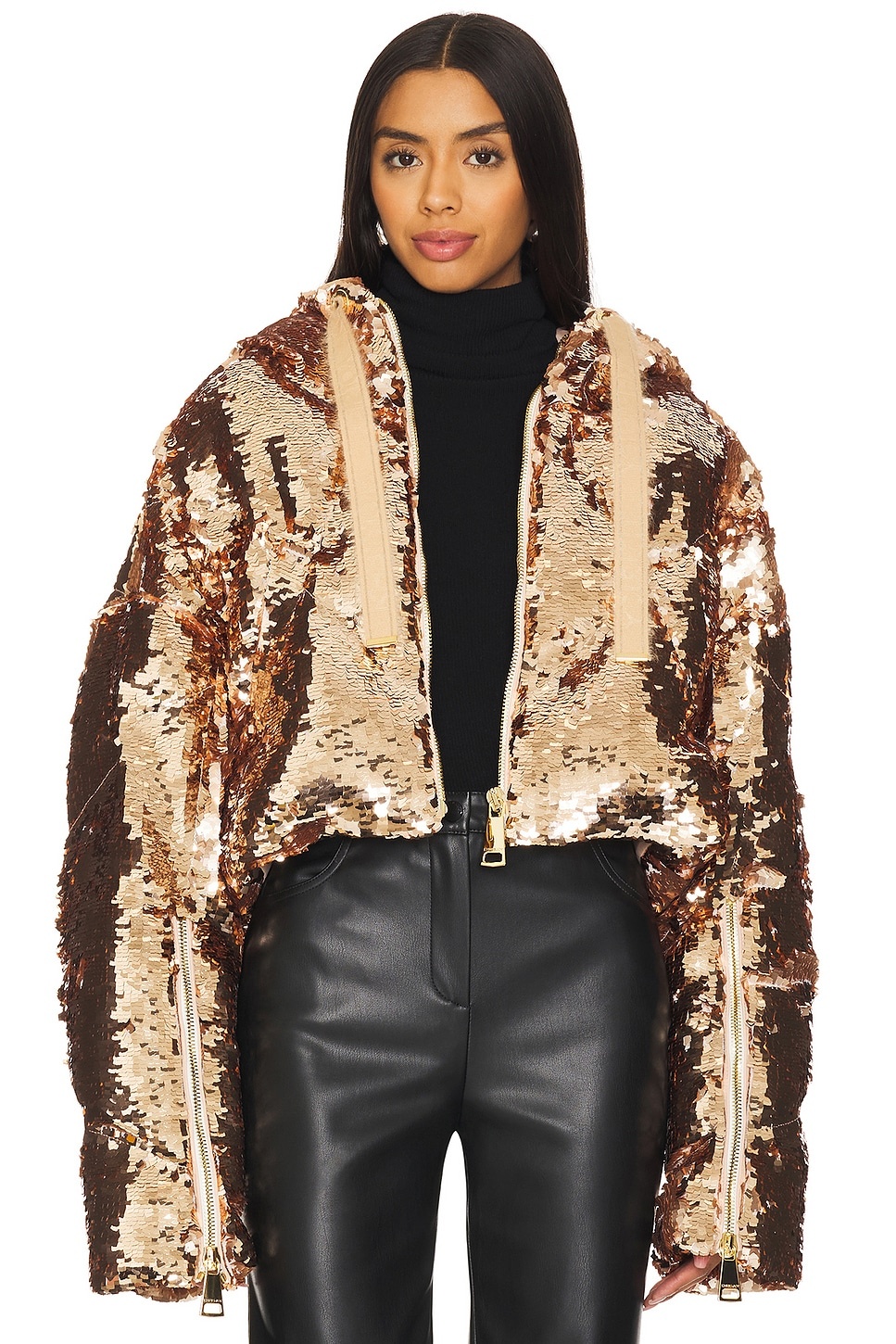 【関税込み】KHRISJOY Sequin bomber jacket Khrisjoy Sequin Bomber Jacket Casual Jackets And Parka Green