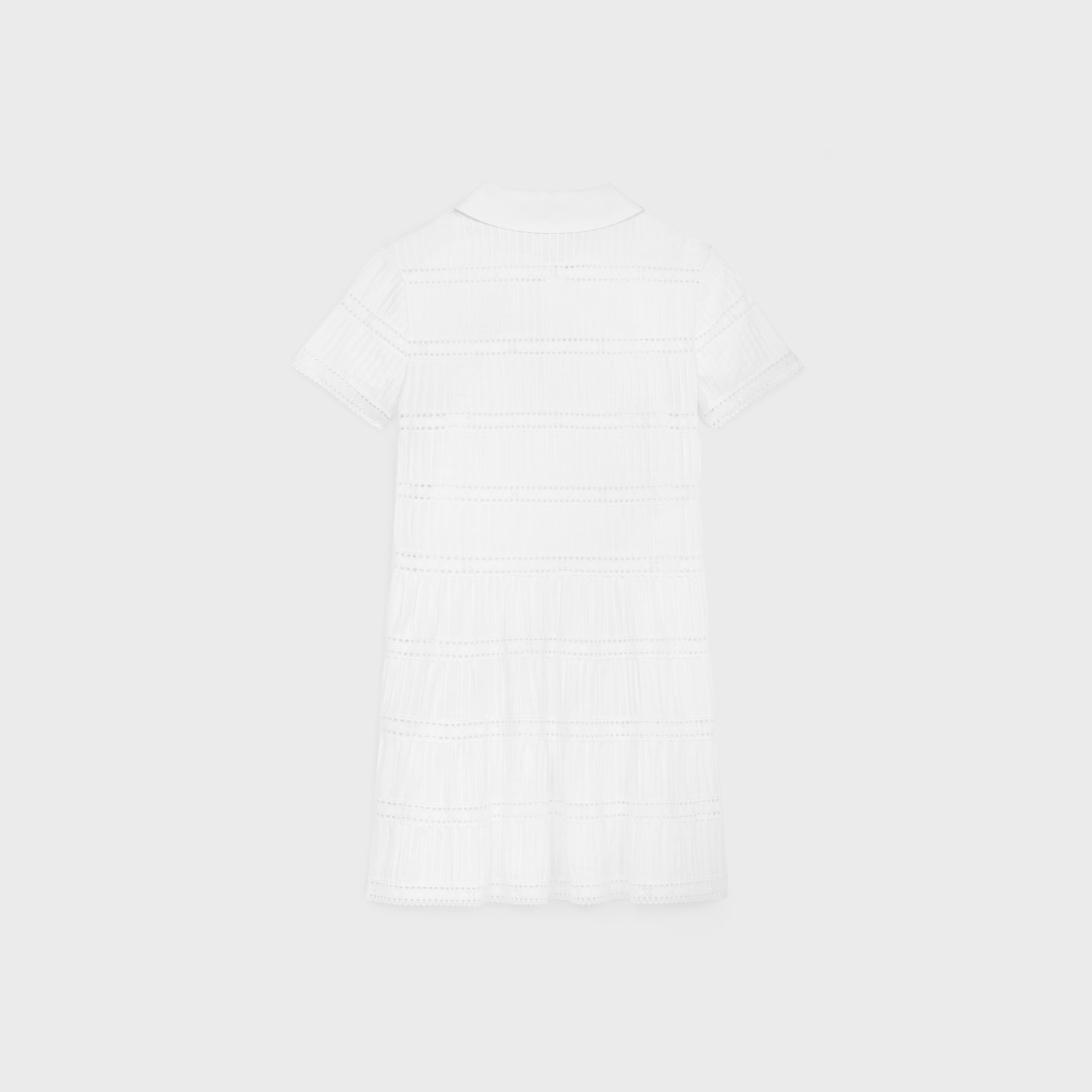 mini dress with embroidered trims in cotton batiste - 2