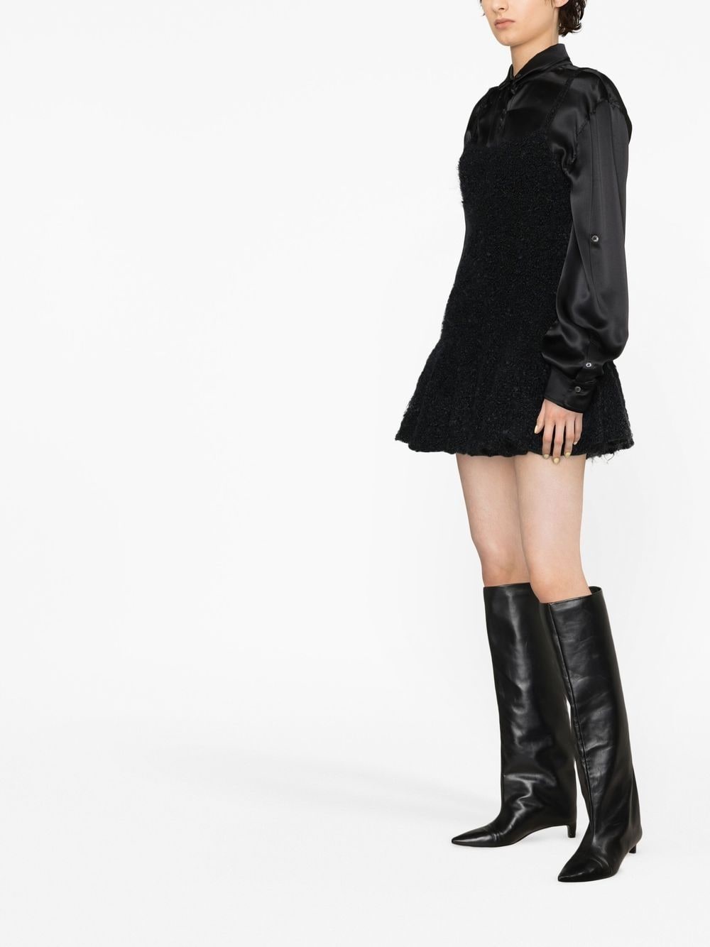 bouclé knitted minidress - 4