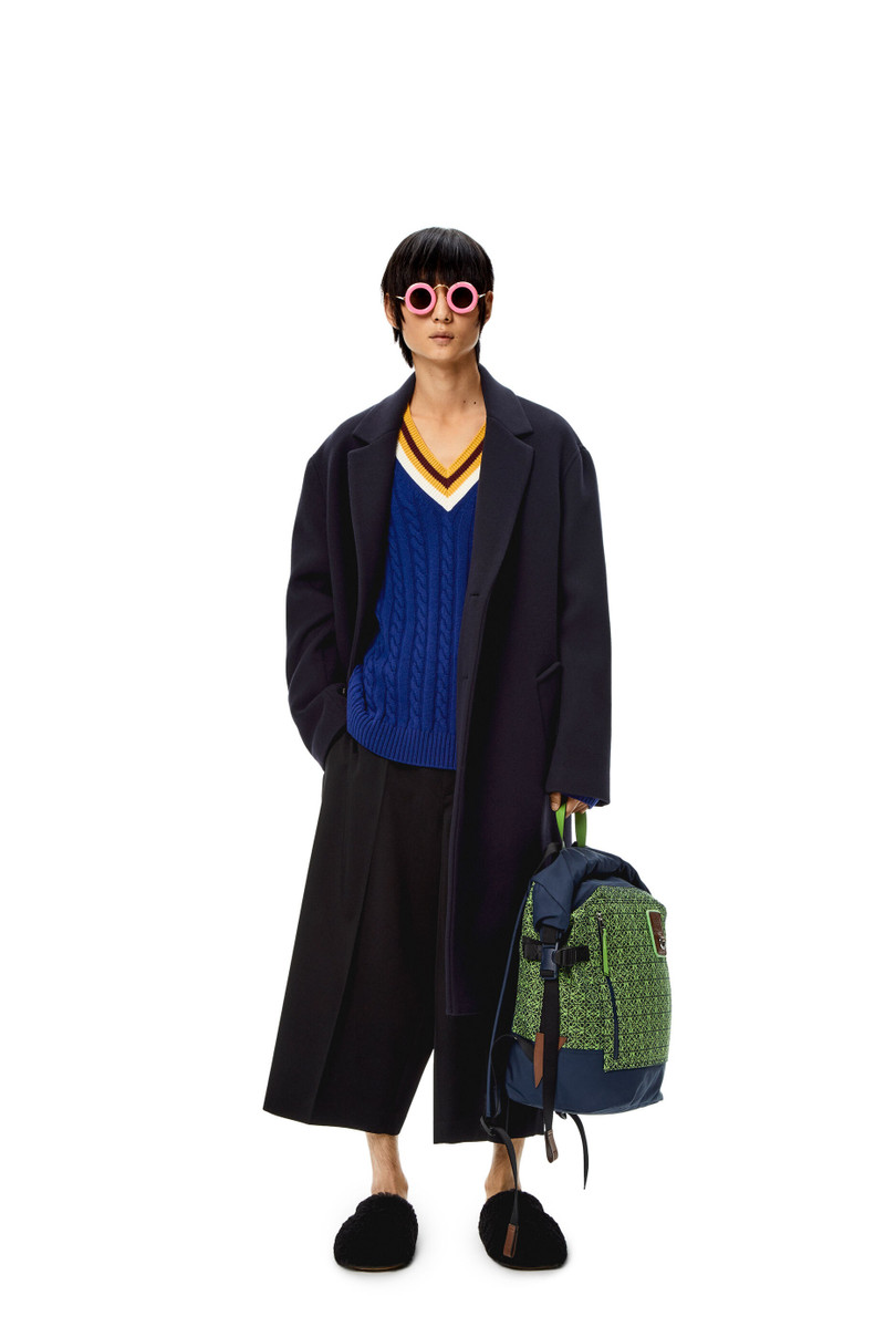 Loewe Roll Top backpack in Anagram jacquard and nylon outlook