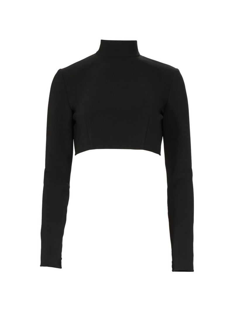 Nelle cropped turtleneck blouse 1