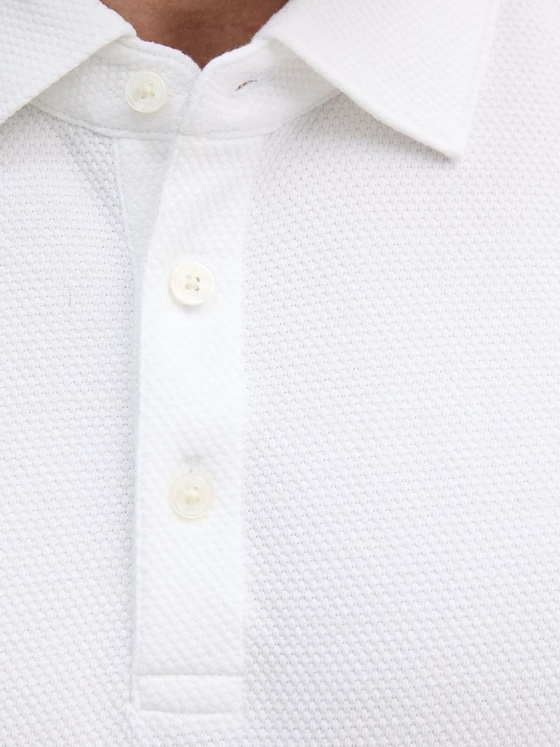 textured short-sleeve polo shirt 3