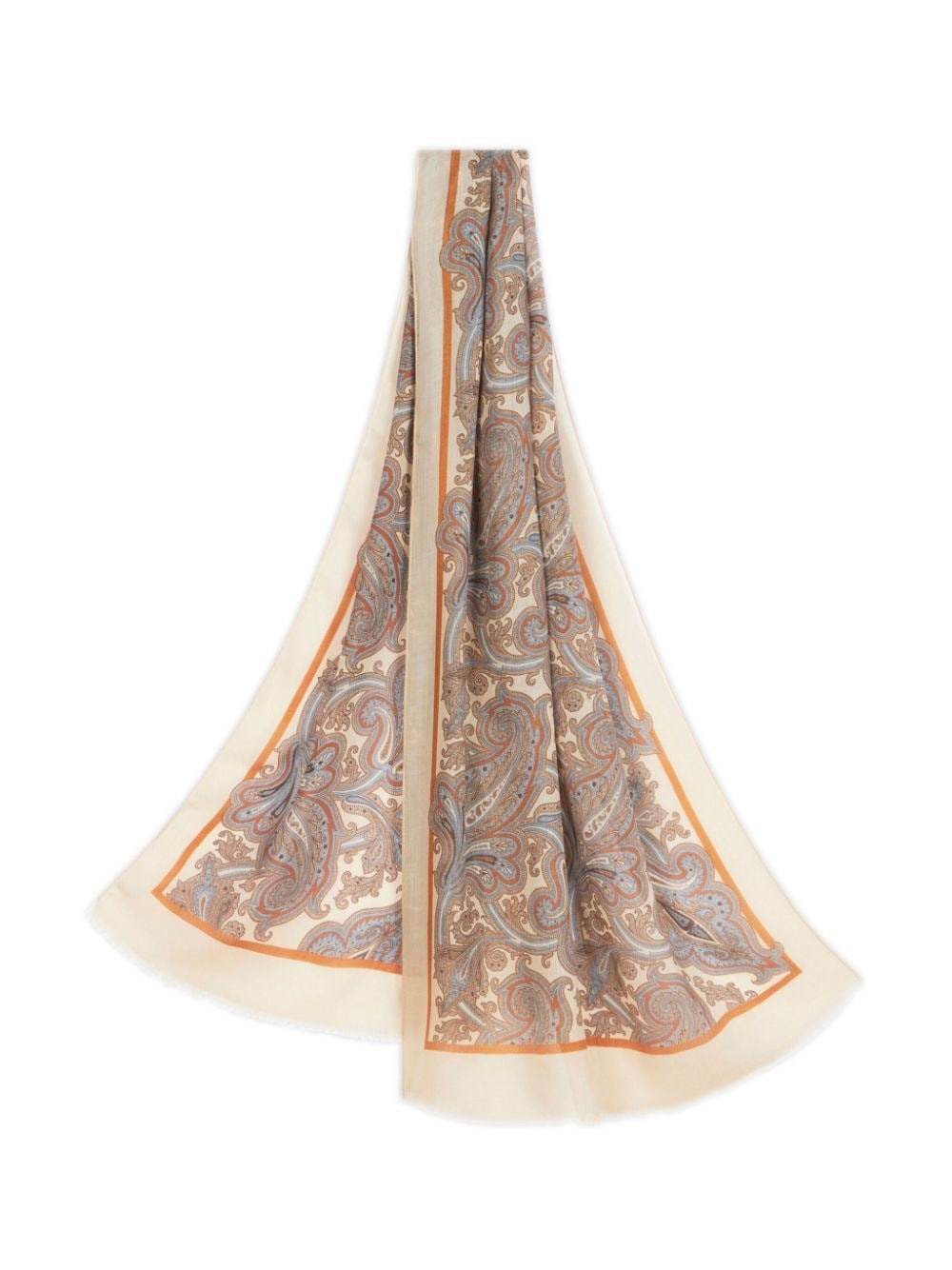 paisley-print cashmere scarf - 2