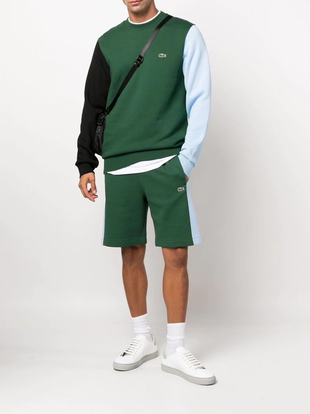 logo-patch side-stripe track shorts - 2