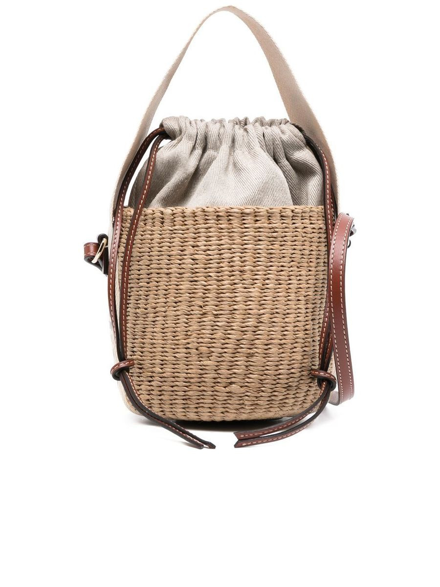 Small Woody Straw Bucket Bag - 5