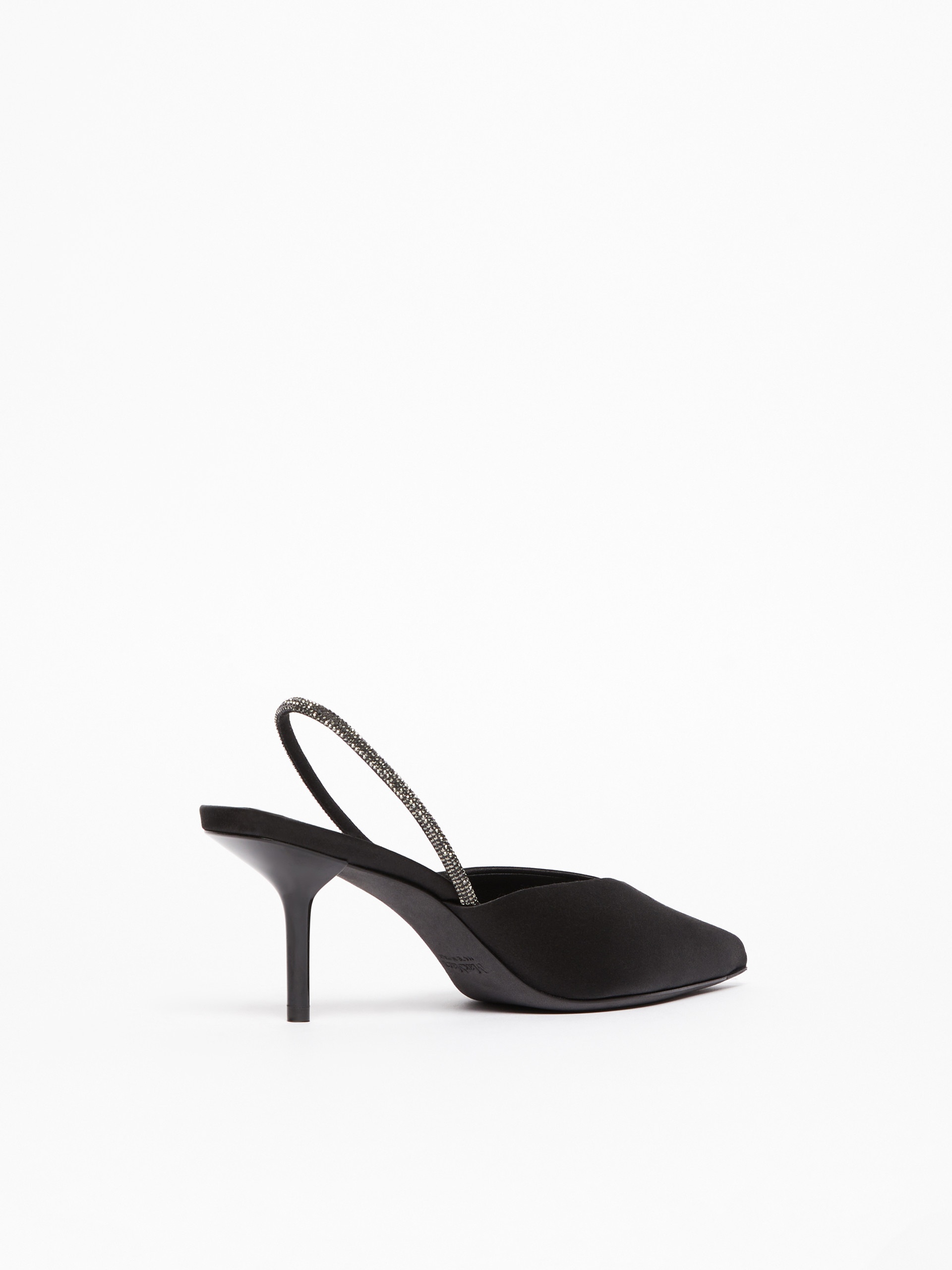 HCRYSTALSLING Satin slingback heels - 3