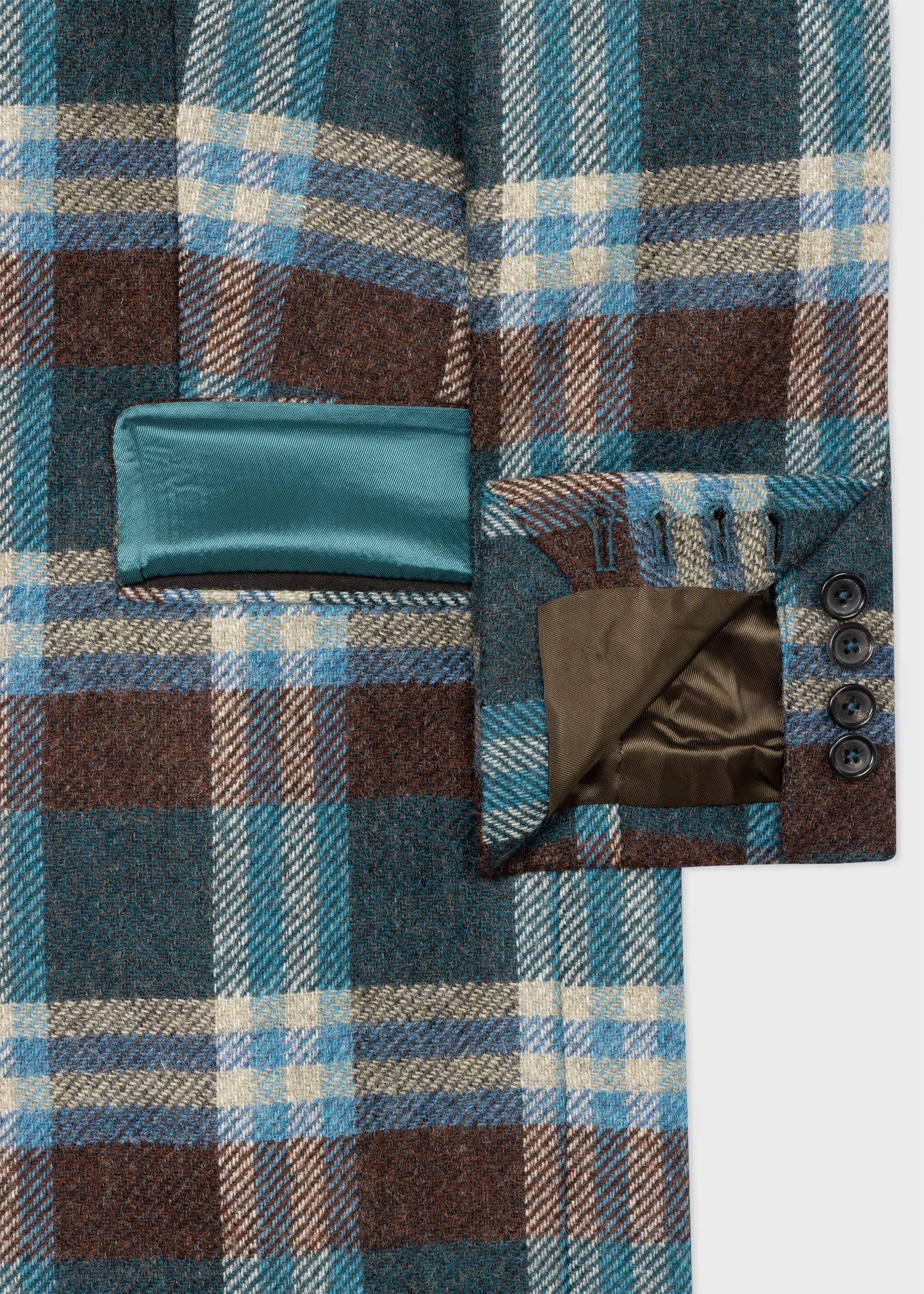 Tartan Wool Epsom Coat - 3