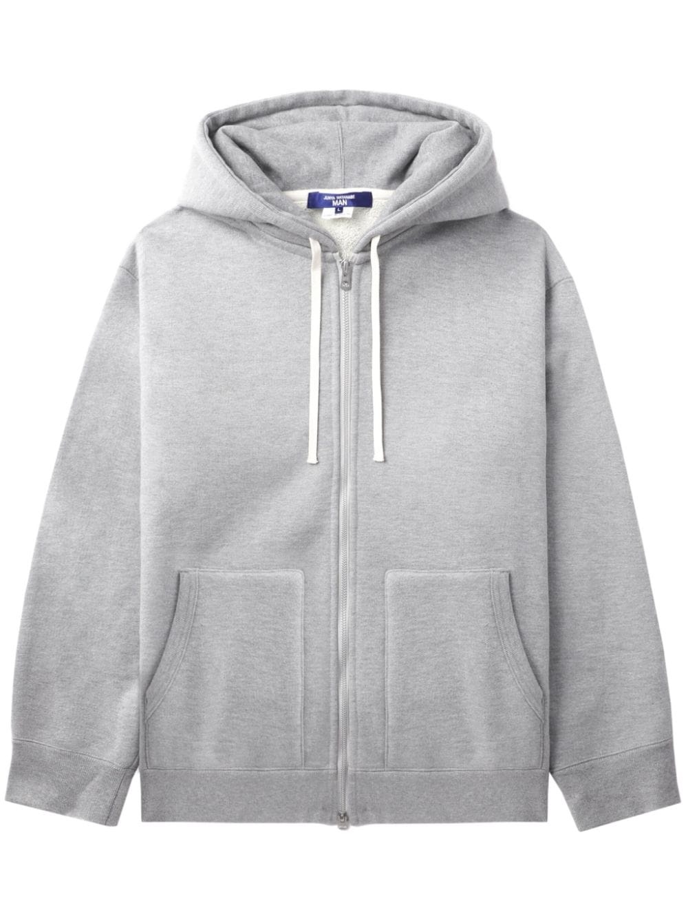 zipped drawstring hoodie - 1